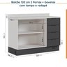 Cozinha Modulada 7 Peças com Tampo e Rodapé Ipanema CabeCasa MadeiraOriginals - 14
