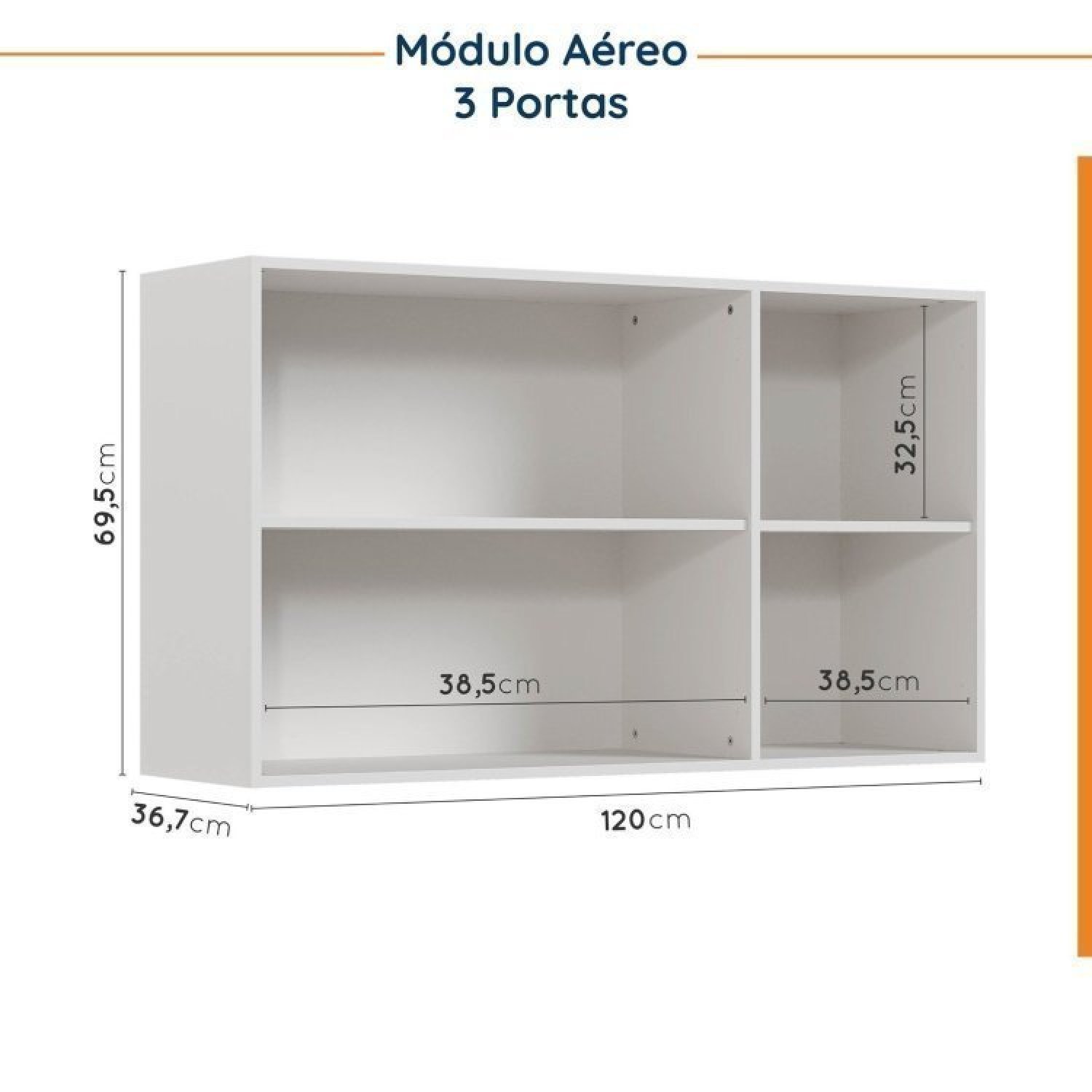 Cozinha Modulada 7 Peças com Tampo e Rodapé Ipanema Cabecasa Madeiramadeira - 10