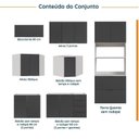 Ver imagem 3 de Cozinha Modulada 7 Peças sem Tampo sem Rodapé Ipanema CabeCasa MadeiraOriginals Cinza/Grafite Trama