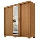 Ver imagem 1 de Guarda Roupa Casal 3 Portas de Correr com Espelho Confo 190 cm Cinamomo Zanz