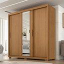 Ver imagem 5 de Guarda Roupa Casal 3 Portas de Correr com Espelho Confo 190 cm Cinamomo Zanz
