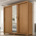Ver imagem 2 de Guarda Roupa Casal 3 Portas de Correr com Espelho Confo 190 cm Cinamomo Zanz