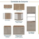Ver imagem 3 de Cozinha Modulada 7 Peças com Tampo e Rodapé Ipanema CabeCasa MadeiraOriginals