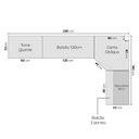 Ver imagem 2 de Cozinha Modulada 7 Peças com Tampo e Rodapé Ipanema CabeCasa MadeiraOriginals