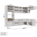 Ver imagem 4 de Cozinha Planejada 7 Peças sem Tampo sem Rodapé Ipanema CabeCasa MadeiraOriginals Marrom/Fendi Trama/Acácia