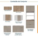 Ver imagem 3 de Cozinha Planejada 7 Peças sem Tampo sem Rodapé Ipanema CabeCasa MadeiraOriginals Marrom/Fendi Trama/Acácia