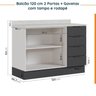 Cozinha Modulada 7 Peças com Tampo e Rodapé Ipanema CabeCasa MadeiraOriginals - 14