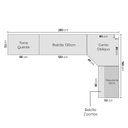 Ver imagem 2 de Cozinha Modulada 7 Peças com Tampo e Rodapé Ipanema CabeCasa MadeiraOriginals