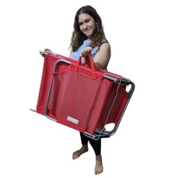 Cadeira Espreguiçadeira Reclinavel 3 Posiçoes Dobravel Quintal Jardim Praia Lazer Descanso Camping V - 3