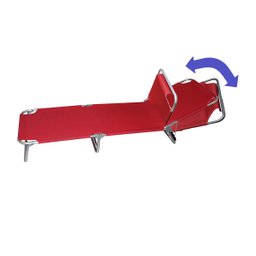 Cadeira Espreguiçadeira Reclinavel 3 Posiçoes Dobravel Quintal Jardim Praia Lazer Descanso Camping V - 6