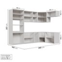Ver imagem 4 de Cozinha Modulada 7 Peças sem Tampo sem Rodapé Ipanema CabeCasa MadeiraOriginals Cinza/Grafite Trama/Acácia