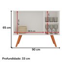 Ver imagem 3 de Balcao Buffet Mila 2 Portas 90 Cm Bp Eratto Moveis - Branco