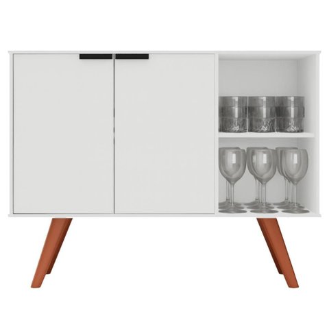 Balcao Buffet Mila 2 Portas 90 Cm Bp Eratto Moveis - Branco