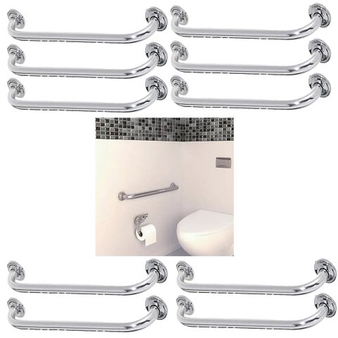 Alça De Apoio 60cm Barra Kit 10 Uni Acessivel Criança Idoso Gestante Deficiente Anti Queda Acidente 