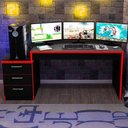 Ver imagem 6 de Mesa Computador Notebook Desk Game Drx 5000 Preto Vermelho