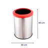 Cesto De Lixo Reciclável Lixeira Inox 30l Com Aro Esmaltado - Laranja - 2