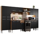 Ver imagem 3 de Armário de Cozinha Completa 325cm Preto/Rustic Emilly Joy Madesa