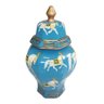 Vaso Decorativo Cerâmica Horse Azul Dourado 46,5 X 25 - 4