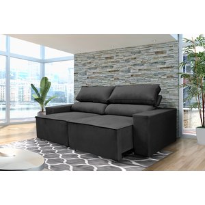 Sofá Reclinável Retrátil Clean 1,50m:preto