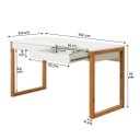 Ver imagem 3 de Mesa Escritório 1,50 Escrivaninha Madeira Minimalista Branco Freijó Gordon Idimex