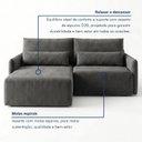 Ver imagem 6 de Sofá Cama Reclinável sem Caixa 220cm Tóquio