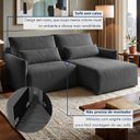 Ver imagem 7 de Sofá Cama Reclinável sem Caixa 220cm Tóquio