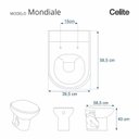 Ver imagem 2 de Assento Sanitário Poliéster Para Louça Mondiale (Celite) Aço Sedile
