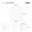 Ver imagem 2 de Assento Sanitário Poliéster Para Louça Mondiale (Celite) Aço Sedile