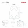 Assento Sanitário Poliéster Para Louça Áries (Eternit) Aço Bege Sedile - 2