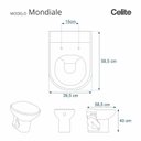 Ver imagem 2 de Assento Sanitário Poliéster Para Louça Mondiale (Celite) Aço Sedile