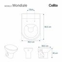Ver imagem 2 de Assento Sanitário Poliéster Para Louça Mondiale (Celite) Aço To Sedile