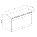 Ver imagem 2 de Armário Aéreo 80cm Cozinha Modulada com Porta Basculante Mdf Cor:fendi com Branco
