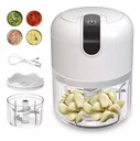 Ver imagem 1 de Mini Moedor Triturador Elétrico Portátil 20w Usb Inox 250ml Cor Branco