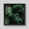 Quadro Monstera Costela de Adão Floral - 30x30cm - Moldura Padrão Preto - 1