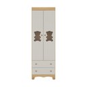 Ver imagem 7 de Guarda-roupa Infantil 62cm 2 Portas com Vidro e 2 Gavetas Ternura Multimóveis Mp4476 Madeirado/off