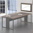 Ver imagem 1 de Mesa de Reunião com Painel Tv 40 Pol Porto Freijó Preto