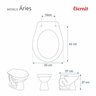 Assento Sanitário Poliéster Para Louça Áries (Eternit) Aço Sedile - 2