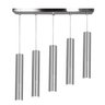 Pendente Quintuplo Tubo Cilindro Escovado 50Cm + Led 6k - 2