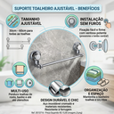 Ver imagem 3 de Suporte Toalheiro Inox