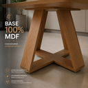 Ver imagem 2 de Mesa Moderna em MDF Base Cruzada com Tampo de Vidro 120x80 Preto