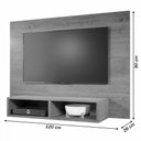 Ver imagem 3 de Painel para Tv até 42 Polegadas Baly 2 Nichos Off White/mel - Viero Móveis