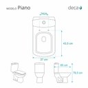 Ver imagem 2 de Assento Sanitário Poliéster Para Louça Piano (Deca) Slow Close Sedile