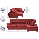 Ver imagem 2 de Sofá de Canto Retrátil e Reclinável Direito 3,40x2,36m Molas Cama inBox Espanha Velusoft