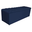 Ver imagem 3 de Kit Cabeceira Calçadeira Liverpool 140cm Casal Azul
