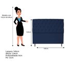 Ver imagem 4 de Kit Cabeceira Calçadeira Liverpool 140cm Casal Azul