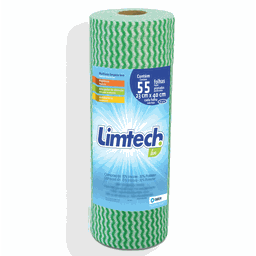 Pano Multiuso Limtech - 23cm X 22m - 55 Folhas - 35g/m² - Verde - 1