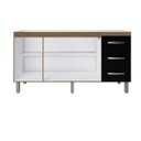 Ver imagem 4 de Balcão de Cozinha para Pia 1,40 Carina - Savana/preto