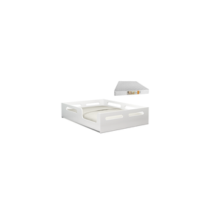 Cama Casal Potente Montessori Branca com Colchão D33