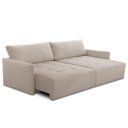Ver imagem 1 de Sofá Retrátil Reclinável para Sala 4 Lugares 262cm Merano L06 Linho Bege - Lyam Decor