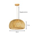 Ver imagem 2 de Pendente Sumatra Meia Lua 30cm em Fibra de Bambu P-Sumatra-30 Gmh ST3161